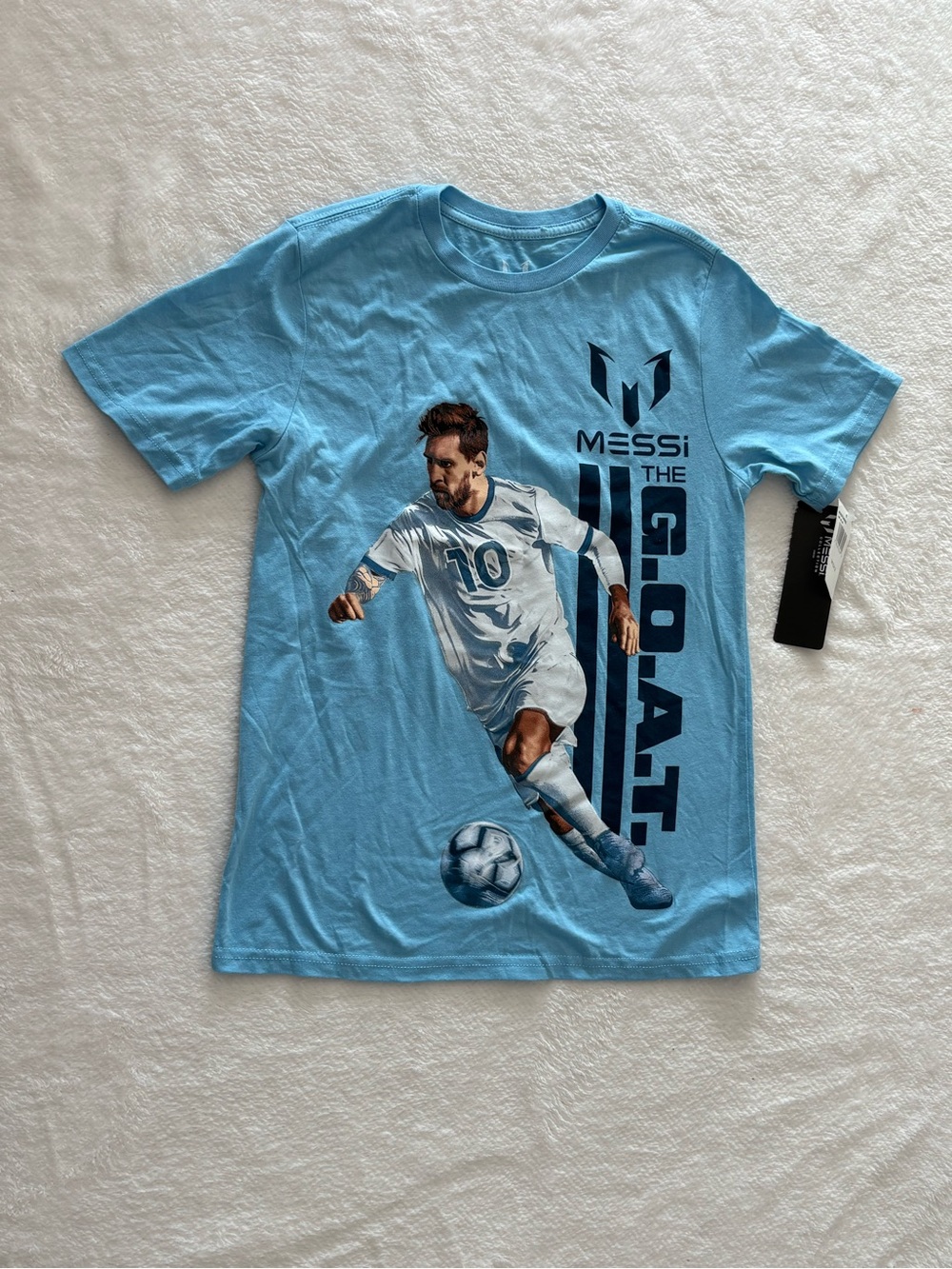 Light Blue Short-Sleeve Graphic Soccer Tee - Icon Player